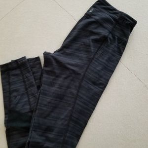 Black and grey striped leggings